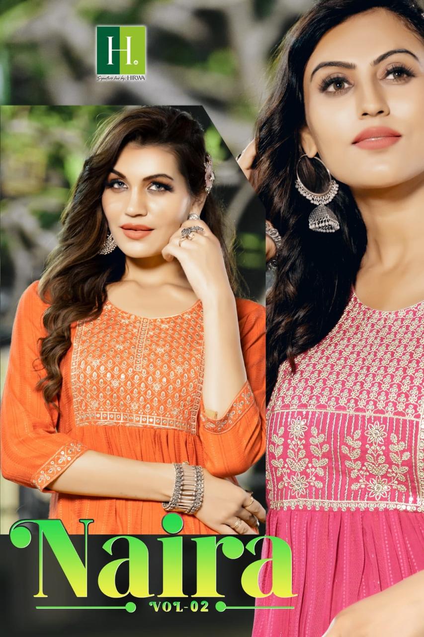 Naira Vol 2 By Hirwa Long Kurtis Catalog